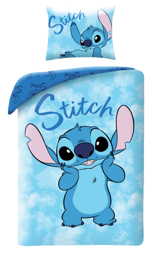 Pościel bawełniana 160x200 Lilo i Stitch Hit Młodzieżowa niebieska