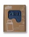 Pościel Niemowlęca z falbanką 100x135 Bawełniana 2 cżęściowa Granatowa Denim