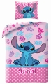 Pościel  bawełniana 140x200 Lilo i Stitch Młodzieżowa różowa