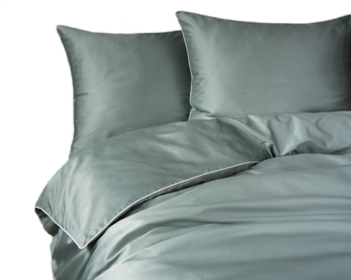 Pościel Pure z Makosatyny bawełnianej 180x200 Miętowa Premium  