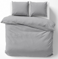 Pościel Pure z Makosatyny bawełnianej 220x200 Jasna Szara Premium 