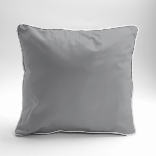 Poszewka Pure z Makosatyny bawełnianej 40x40 Jasna Szara Premium   