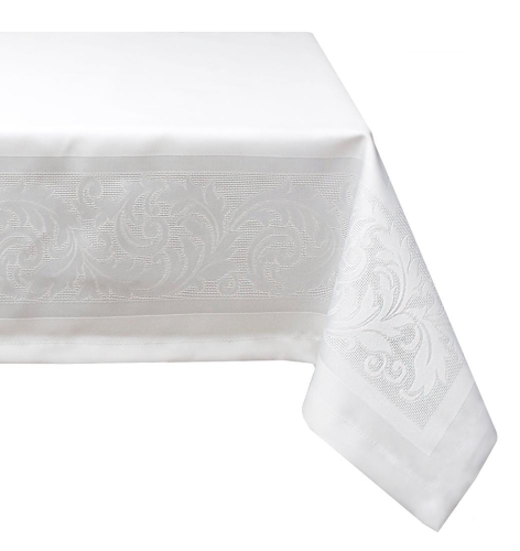 Obrus plamoodporny BIAŁY 140x240 Mesa LAURA  