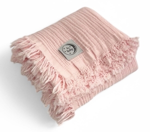 Kocyk dziecięcy 100x120 Muślinowy Be Baby Różowy miękki