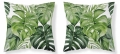 Poduszka Dekoracyjna 45x45 Kwiatowa Monstera Boho Zielona