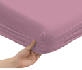 Prześcieradło JERSEY Z GUMKĄ 220x200 Różowe Pudrowe