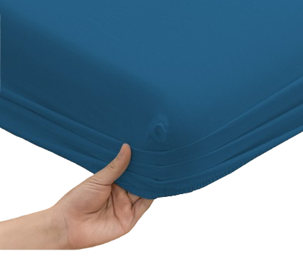 Prześcieradło JERSEY Z GUMKĄ 140x200 Niebieskie Denim