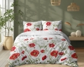 Pościel Bawełniana 220x200cm Kwietna Łąka maki czerwone