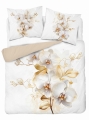 Pościel Holenderska 160x200 Kwiaty Orchidea Storczyk na jasnym tle Holland Premium 