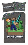 Pościel Młodzieżowa 140X200 MINECRAFT Steve Creeper Mikrofibra Oryginalna licencja  