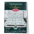 Pościel Satynowa 160x200 EXCLUSIVE Kwiatowa w odcieniach zieleni