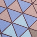 Pościel Satynowa 220x200 EXCLUSIVE  Geometryczna w odcieniach beżu Wiosenna    