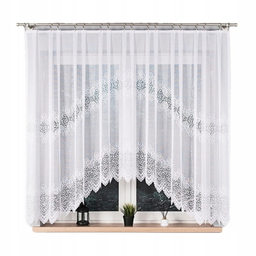 Firanka gotowa żakardowa VIOLETTA 400X160cm biały
