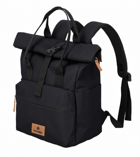 Plecak Miejski Rolowany z uchwytem Travelite Basics Czarny