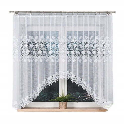 Firanka gotowa żakardowa ELŻBIETA 410X160cm biały