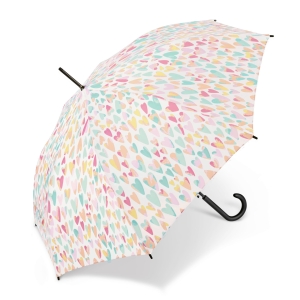 Parasol Benetton Long  wzór Serca Multikolor