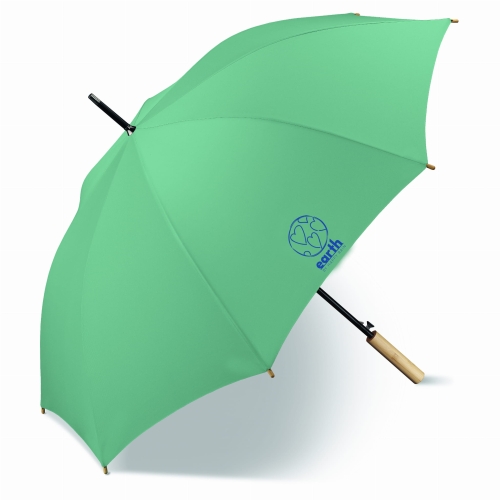 Parasol Happy Rain Earth AC Long Zielony z uchwytem bambusowym  Eco