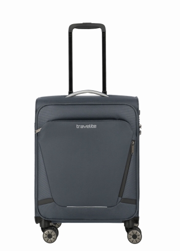 Walizka Kabinowa 55cm S Cabin miękka 4 koła 37L Travelite Jetpack Super lekka Szara Antracyt  