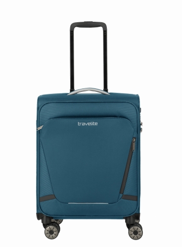 Walizka Kabinowa 55cm S Cabin miękka 4 koła 37L Travelite Jetpack Super lekka Niebieska Petrol