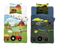 Pościel Świecąca w ciemności 160x200 Traktorek Czerwony Farma 