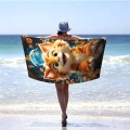 Ręcznik Plażowy Kąpielowy XXL 100x180 SUMMER Kotek Rudy