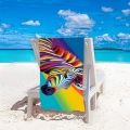 Ręcznik Plażowy Kąpielowy XXL 100x180 SUMMER Zebra Tęczowa Kolorowa