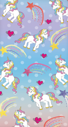 Ręcznik Plażowy Kąpielowy 70x140 SUMMER Jednorożec Unicorn tęczowy