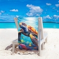 Ręcznik Plażowy Kąpielowy 70x140 SUMMER Żółw Morski
