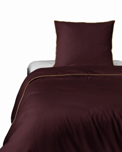 Pościel Pure z Makosatyny bawełnianej 140x200 Bordowa Premium    