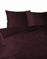 Pościel Pure z Makosatyny bawełnianej 160x200 Bordowa Premium   