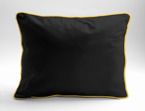 Poszewka Pure z Makosatyny bawełnianej 70x80 Czarna Premium   