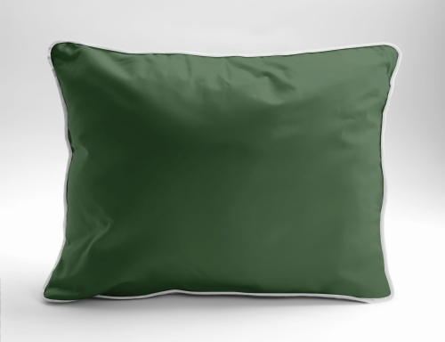 Poszewka Pure z Makosatyny bawełnianej 70x80 Zielona Premium      
