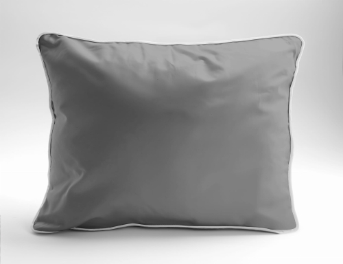 Poszewka Pure z Makosatyny bawełnianej 70x80 Szara Premium   
