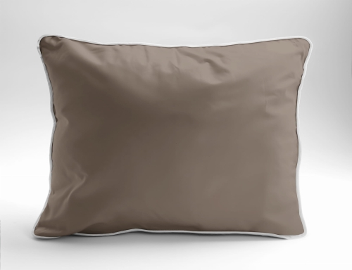 Poszewka Pure z Makosatyny bawełnianej 70x80 Ciemny Beż Taupe Premium    