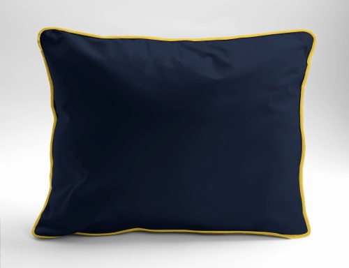 Poszewka Pure z Makosatyny bawełnianej 50x60 Granatowa Premium    