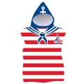 Ponczo z kapturem 60x90 Marynarski Ręcznik Wakacyjny 