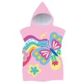 Ponczo z kapturem 60x90 Motylek kolorowy Ręcznik Wakacyjny   