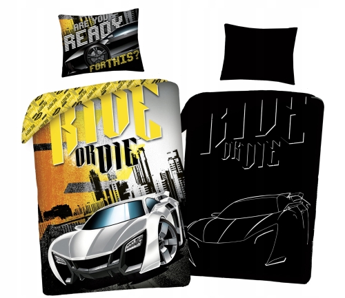 Pościel Młodzieżowa Świecąca w Ciemności 140x200  Fast & Furious Szybcy i Wściekli