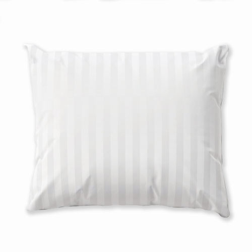 Poszewka na poduszkę 70x80 Hotelowa Adamaszek Pasek 4mm biała 