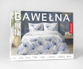 Pościel Bawełniana 160x200cm Kwiaty błękitne na jasnym tle 