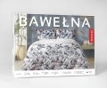 Pościel Bawełniana 160x200cm Kwiaty niebieskie na jasnym tle  