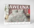 Pościel Bawełniana 220x200cm Kwiaty na miętowym tle  