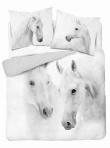 Pościel Bawełniana Białe Konie 220x200 Holland Natura    
