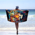 Ręcznik Plażowy Kąpielowy 100x180 SUMMER XXL Tygrys Kolorowy Wakacyjny 