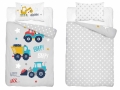 Komplet do łóżeczka 90x120 Kołdra + Pościel Koparka Budowa 
