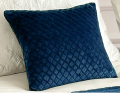 Poszewka 40x40 Rodos wytłaczane romby Niebieska Denim Blue
