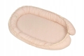 Gniazdko niemowlęce Prestige Linen 55x80 brzoskwiniowy materacyk 