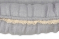Gniazdko niemowlęce Prestige Linen 55x80 szary materacyk 
