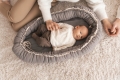 Gniazdko niemowlęce Prestige Linen 55x80 ciepły szary materacyk  