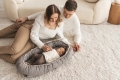 Gniazdko niemowlęce Prestige Linen 55x80 ciepły szary materacyk  